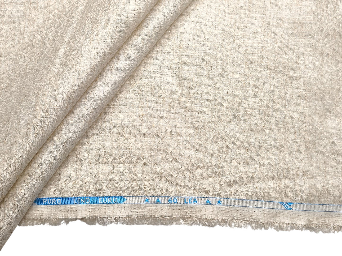 100% Pure Linen 60 LEA Shirting Fabric (Natural, Jacquard)