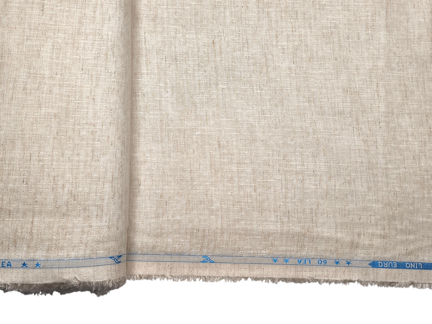 100% Pure Linen 60 LEA Shirting Fabric (Natural, Jacquard)