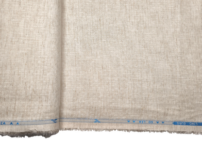 100% Pure Linen 60 LEA Shirting Fabric (Natural, Jacquard)