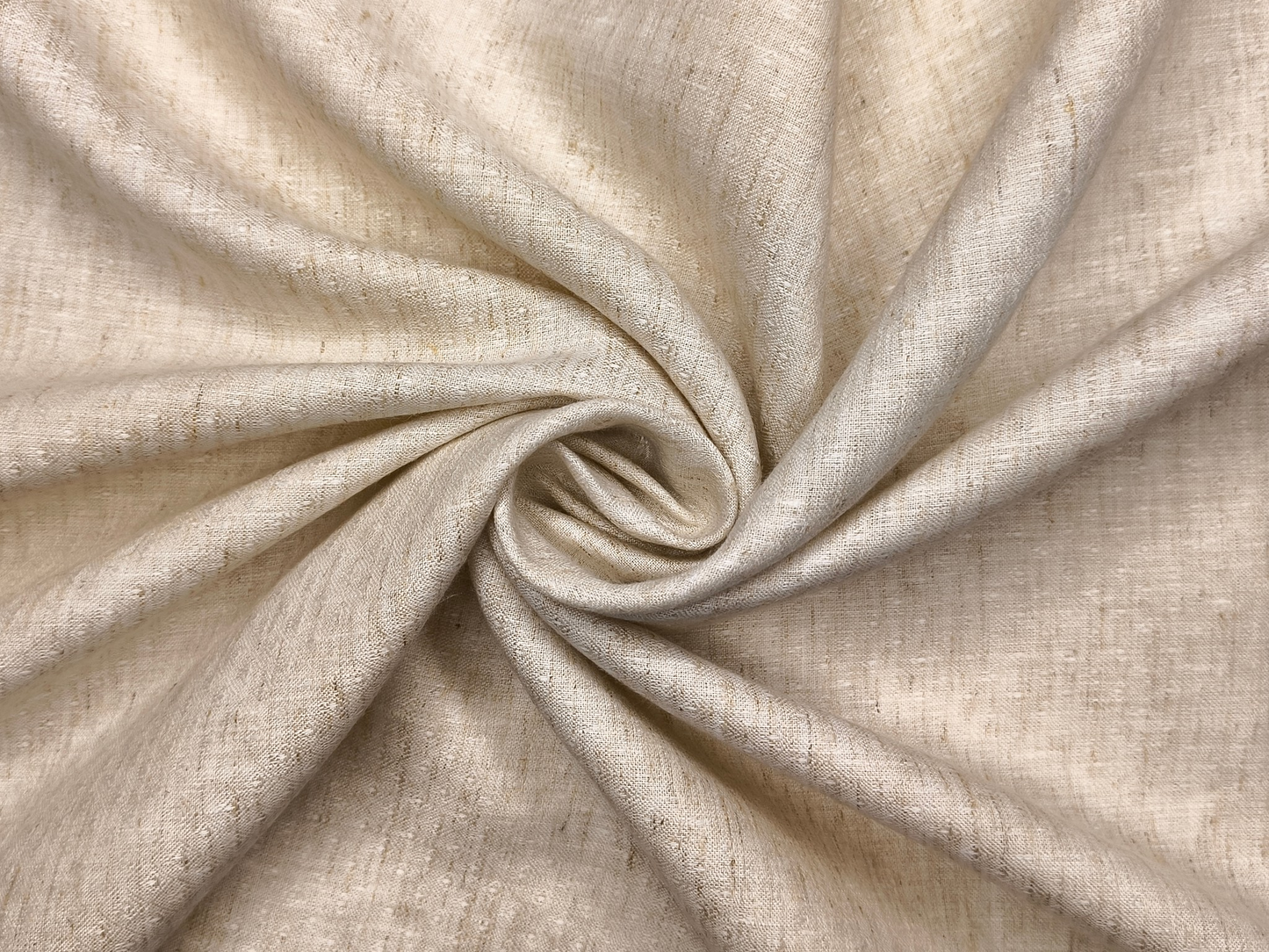 100% Pure Linen 60 LEA Shirting Fabric (Natural, Jacquard)