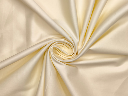 Dickens & Browne 40s 100% Premium Cotton Stretched Suiting Fabric (Cream, Plain)