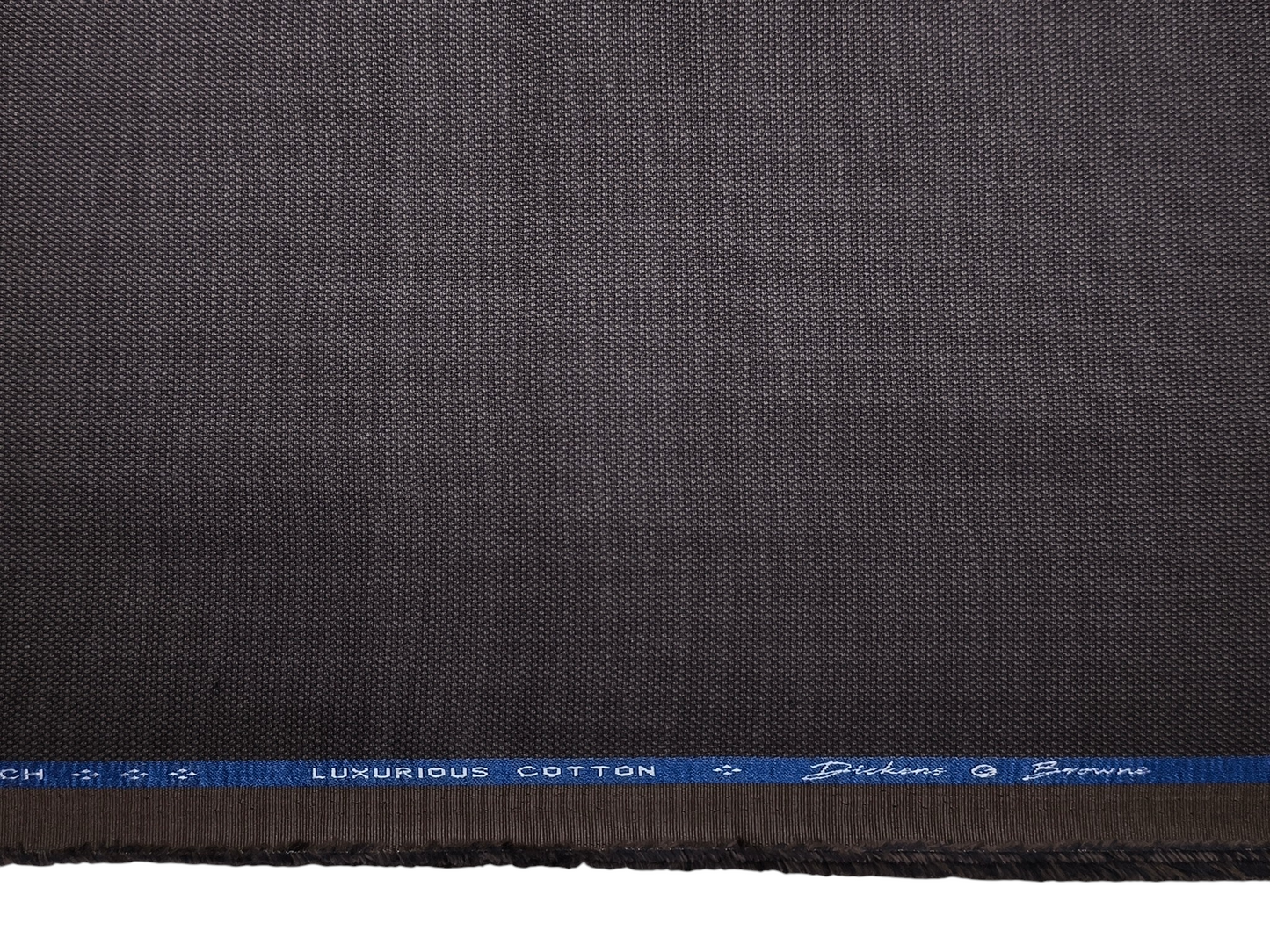 Dickens & Browne 100% Cotton Stretched Textured Suiting Fabric (Charcoal Grey, Textured)