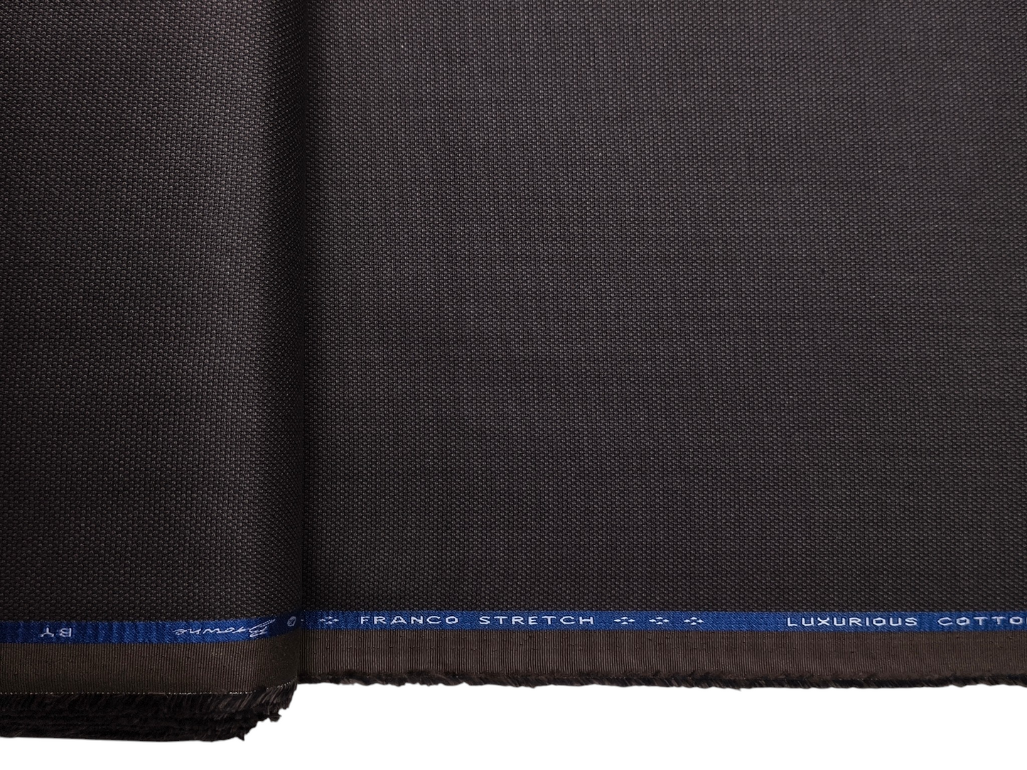 Dickens & Browne 100% Cotton Stretched Textured Suiting Fabric (Charcoal Grey, Textured)