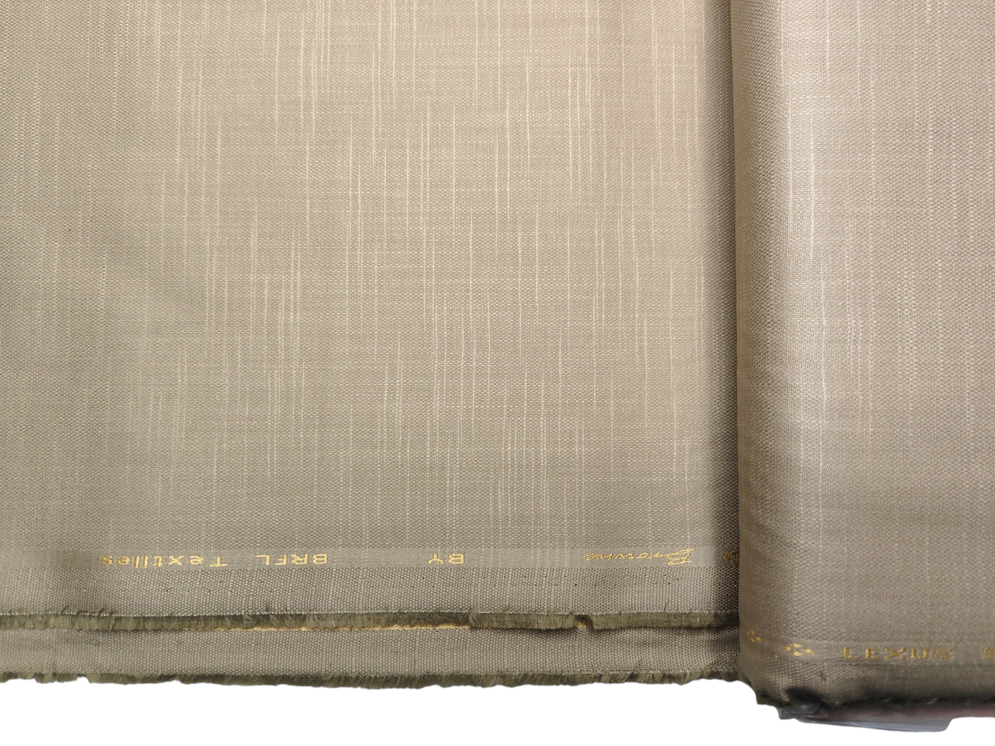 Dickens & Browne 100% Cotton Stretched Suiting Fabric (Khaki Brown, Slub Design)