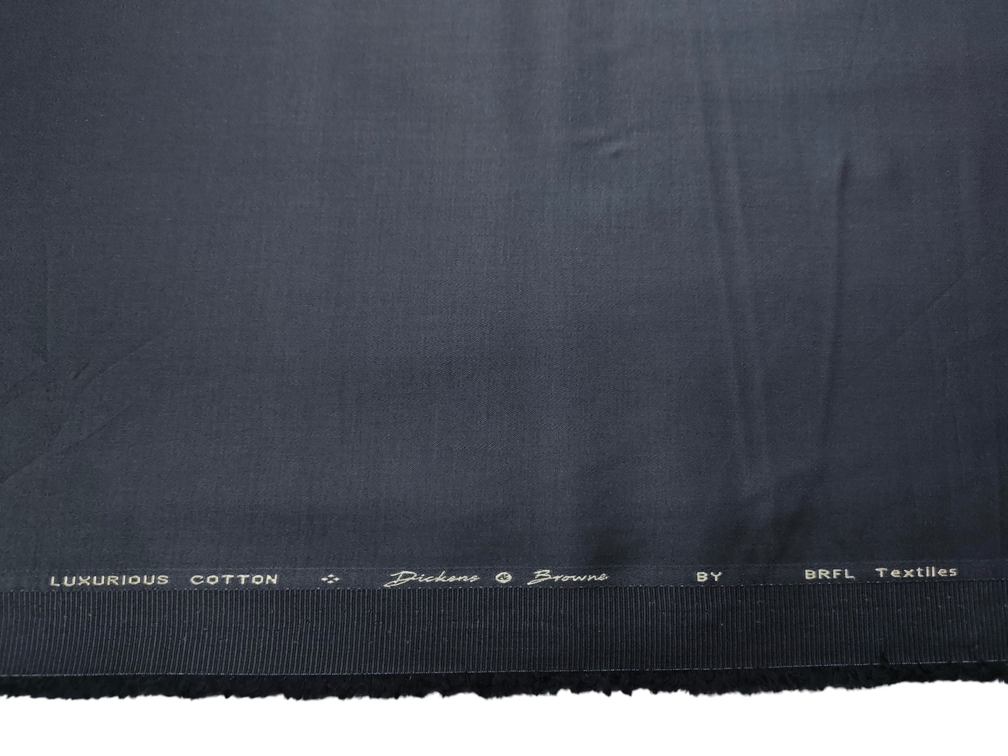 Dickens & Browne 100% Cotton Stretched Suiting Fabric (Charcoal Grey, Plain)