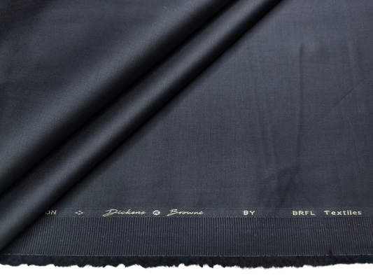 Dickens & Browne 100% Cotton Stretched Suiting Fabric (Charcoal Grey, Plain)