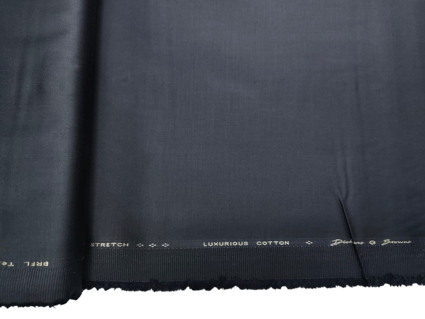 Dickens & Browne 100% Cotton Stretched Suiting Fabric (Charcoal Grey, Plain)