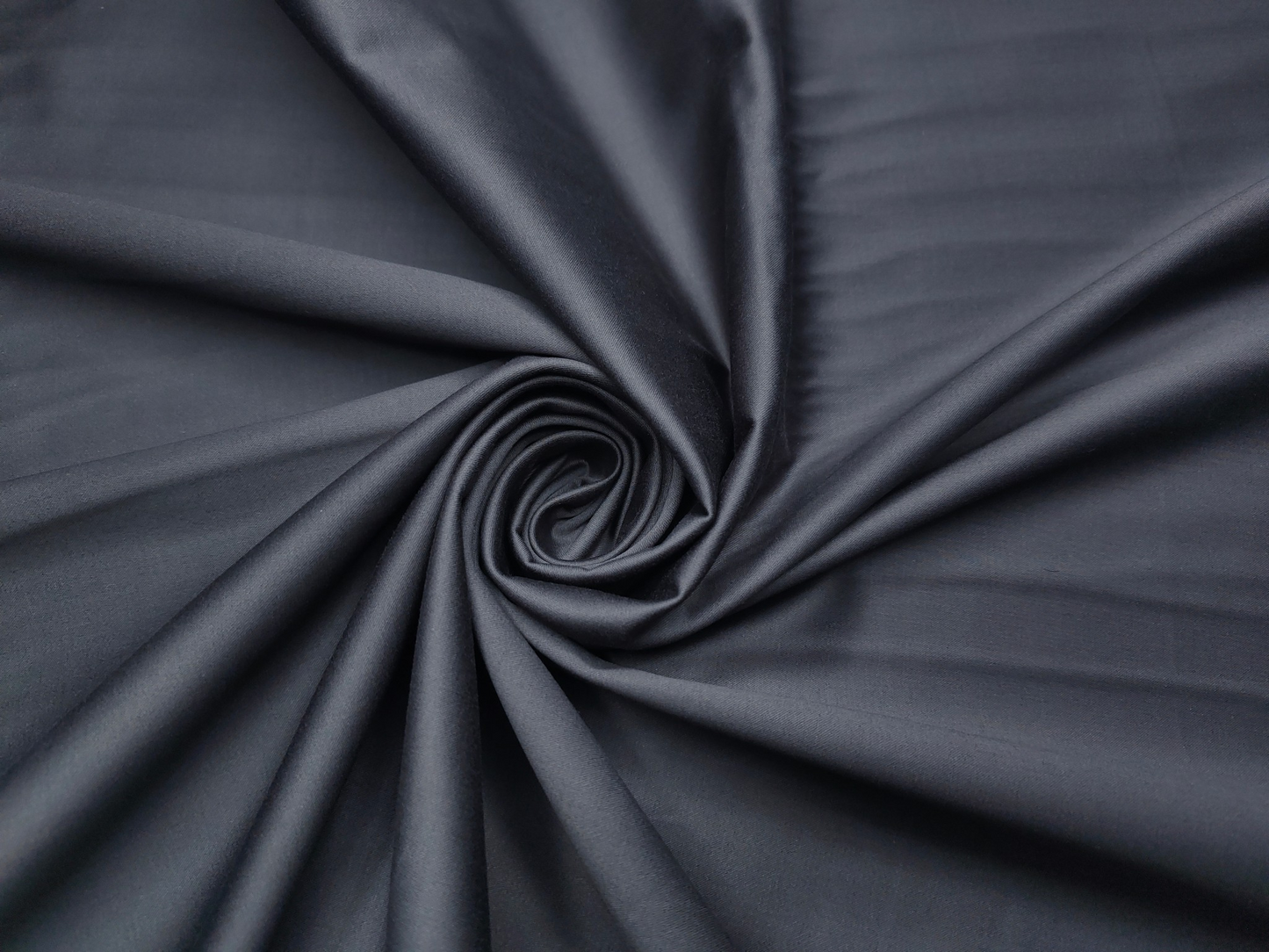 Dickens & Browne 100% Cotton Stretched Suiting Fabric (Charcoal Grey, Plain)