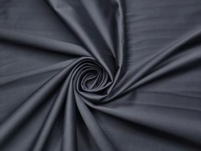 Dickens & Browne 100% Cotton Stretched Suiting Fabric (Charcoal Grey, Plain)