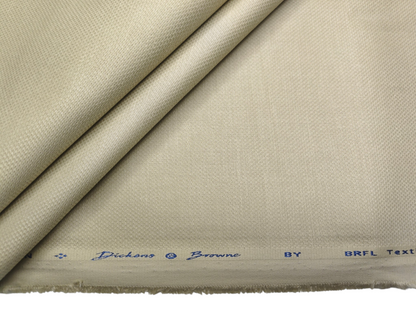 Dickens & Browne 100% Cotton Stretched Suiting Fabric (Sandy Beige, Textured)