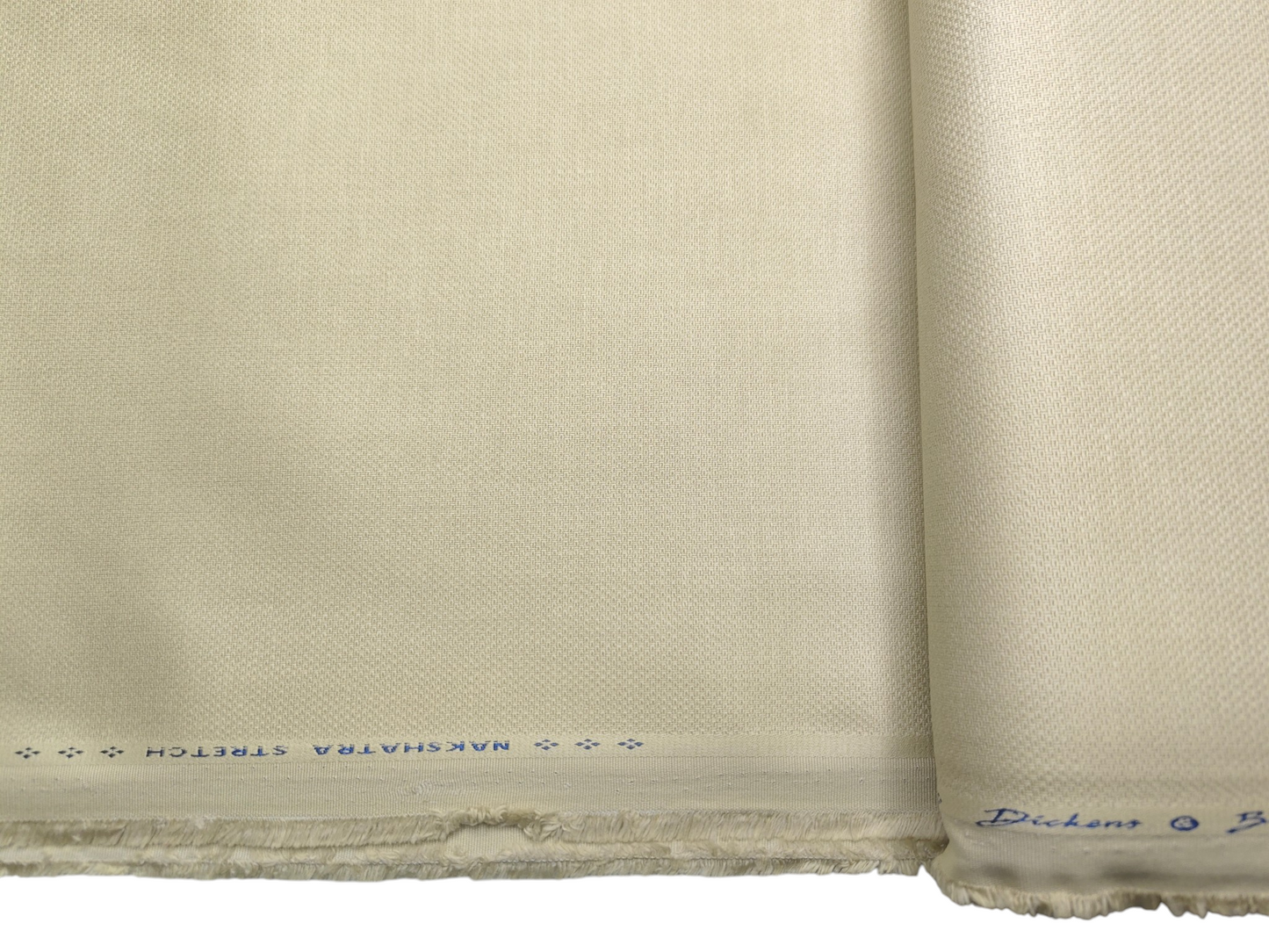 Dickens & Browne 100% Cotton Stretched Suiting Fabric (Sandy Beige, Textured)