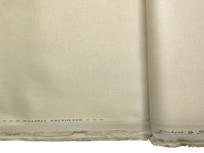 Dickens & Browne 100% Cotton Stretched Suiting Fabric (Sandy Beige, Textured)