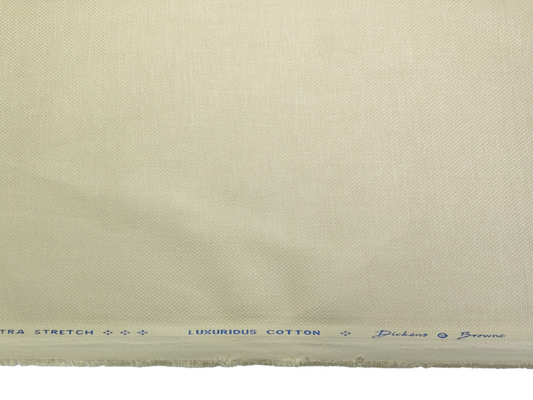 Dickens & Browne 100% Cotton Stretched Suiting Fabric (Sandy Beige, Textured)
