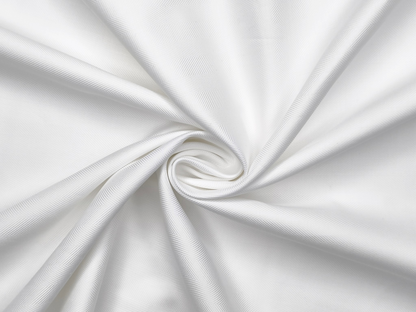 Canetti Italy 100% Cotton Premium Shirting Fabric (White, Herringbone)