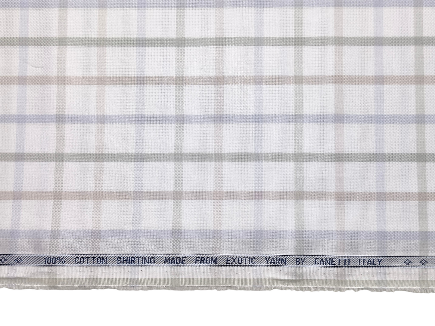 Canetti Italy 100% Cotton Premium Shirting Fabric (Multicolour , Checks)