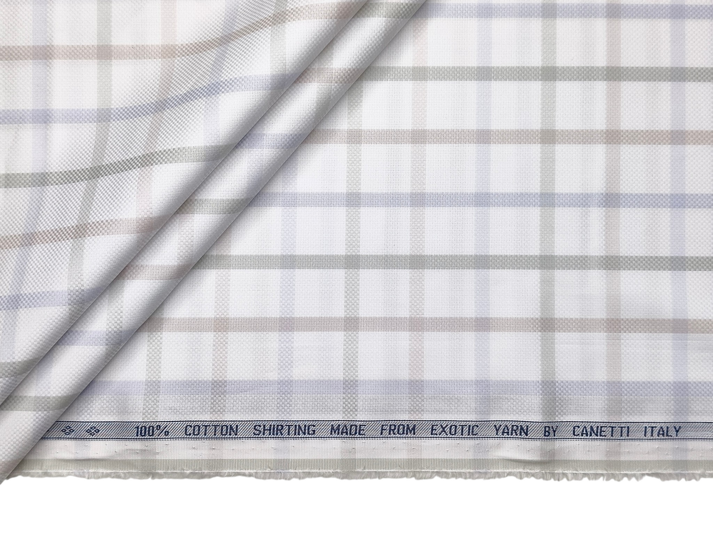 Canetti Italy 100% Cotton Premium Shirting Fabric (Multicolour , Checks)