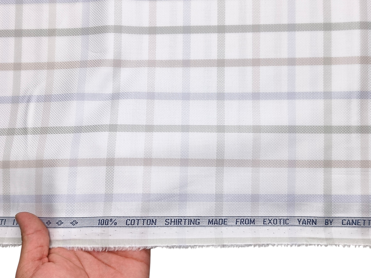 Canetti Italy 100% Cotton Premium Shirting Fabric (Multicolour , Checks)