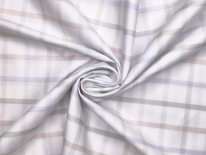 Canetti Italy 100% Cotton Premium Shirting Fabric (Multicolour , Checks)