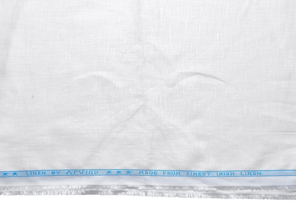 Arvind Premium Cotton Linen Blended Shirting Fabric (White, Plain)