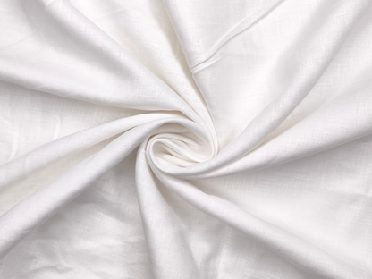 Arvind Premium Cotton Linen Blended Shirting Fabric (White, Plain)
