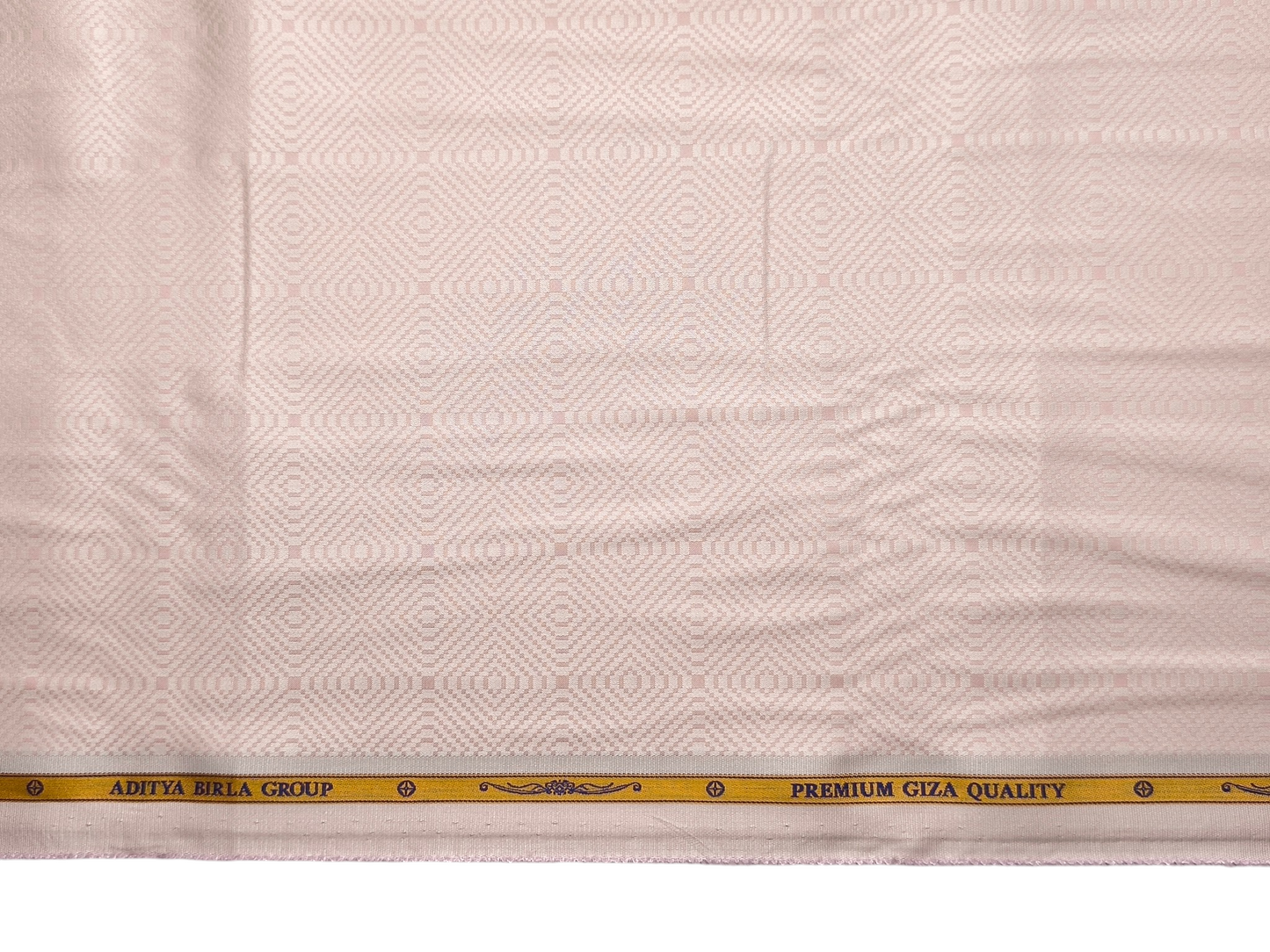 Giza House By Soktas 100% Premium Giza Cotton Shirting Fabric (Peach , Jacquard)