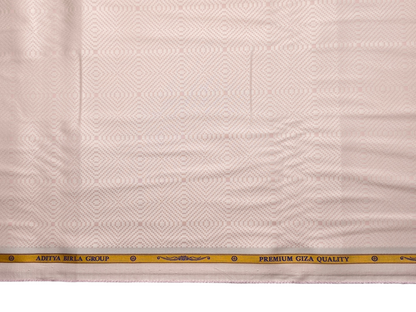 Giza House By Soktas 100% Premium Giza Cotton Shirting Fabric (Peach , Jacquard)