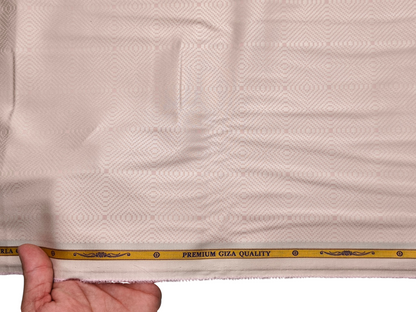 Giza House By Soktas 100% Premium Giza Cotton Shirting Fabric (Peach , Jacquard)