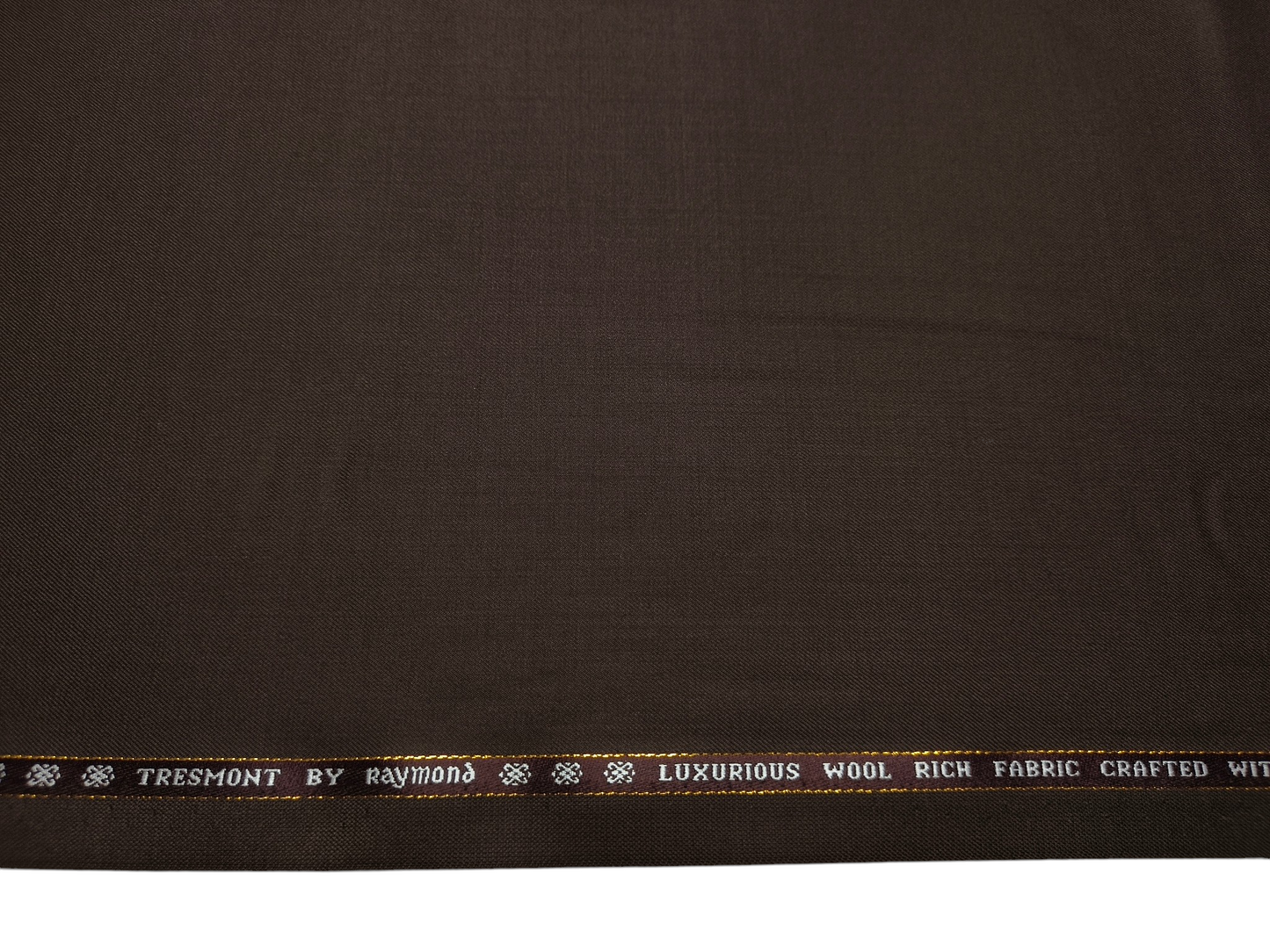 Raymond Tresmont 60% Merino Wool Blended Super 140s Premium Suiting Fabric (Dark Brown, Plain)