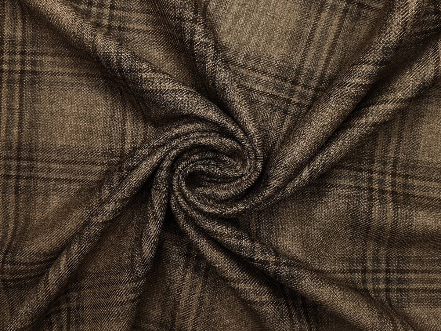 Raymond Wool Blended Jacketing Suiting Fabric (Dark Coffee, Large Checks)