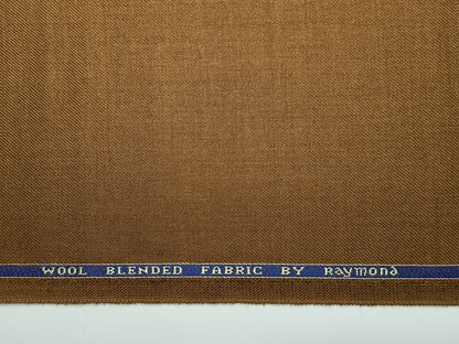 Raymond Wool Blended High GSM Suiting Fabric (Camel Brown, Twill Weave)