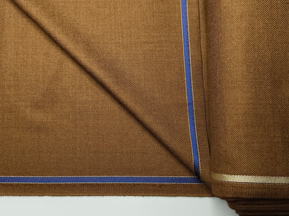 Raymond Wool Blended High GSM Suiting Fabric (Camel Brown, Twill Weave)