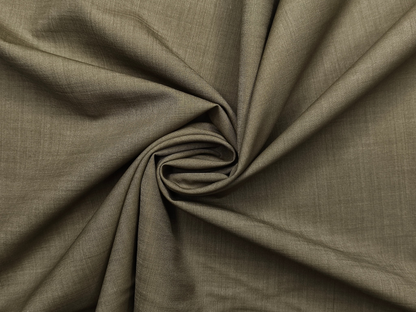 Raymond 100% Wool Lightweight Super 160s Dish Dasha Suiting Fabric (Olive Beige, Self Design)
