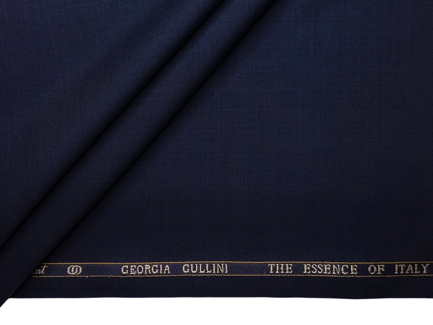 Georgia Gullini Italy Super 130s Merino Wool Blended Suiting Fabric (Blue, Plain)