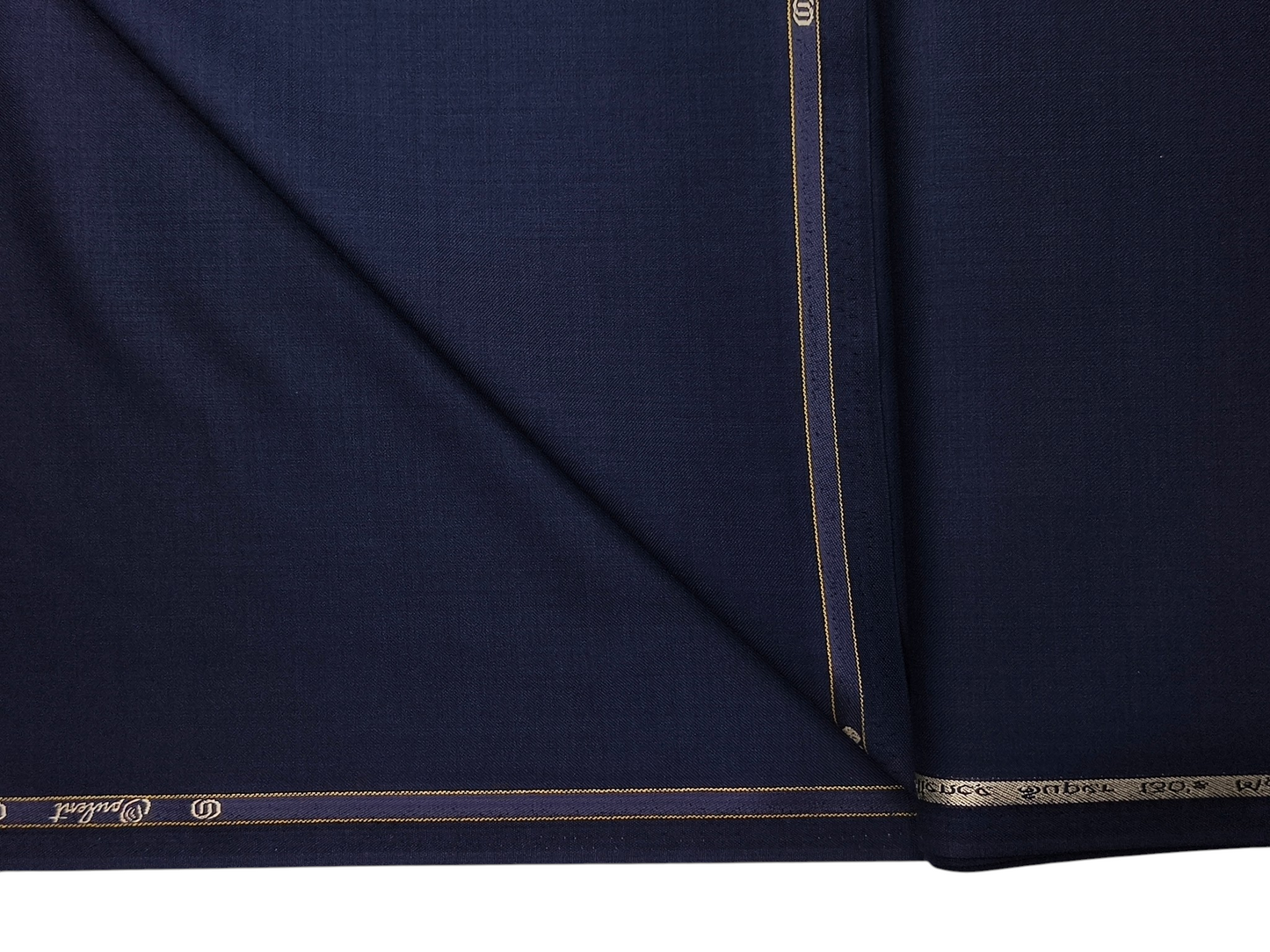 Georgia Gullini Italy Super 130s Merino Wool Blended Suiting Fabric (Blue, Plain)