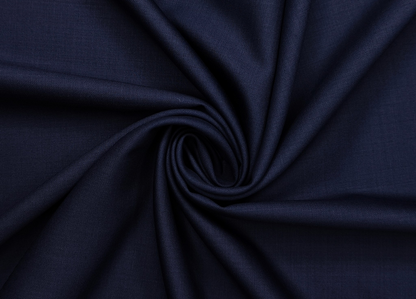 Georgia Gullini Italy Super 130s Merino Wool Blended Suiting Fabric (Blue, Plain)