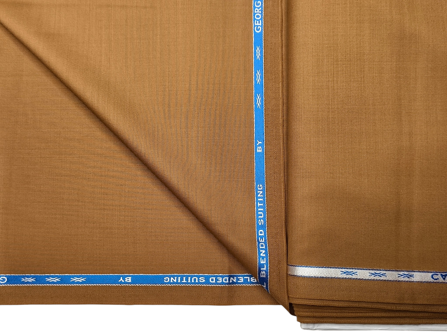 Georgia Gullini Italy Carino 45% Wool Super 110s Merino Wool Blended Suiting Fabric (Camel Tan, Plain)