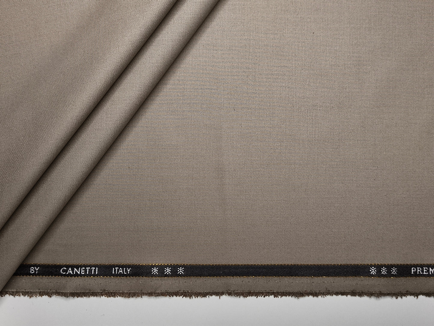 Canetti Italy 2PLY Premium TR Stretched Suiting Fabric (Beige, Plain)
