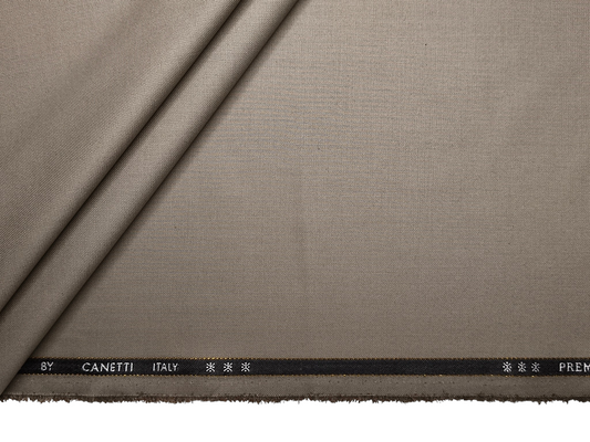 Canetti Italy 2PLY Premium TR Stretched Suiting Fabric (Beige, Plain)
