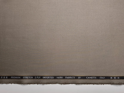Canetti Italy 2PLY Premium TR Stretched Suiting Fabric (Beige, Plain)