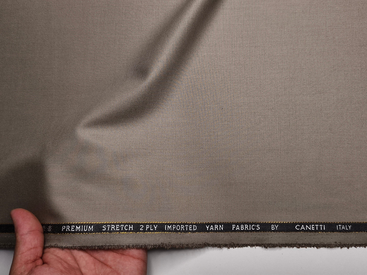 Canetti Italy 2PLY Premium TR Stretched Suiting Fabric (Beige, Plain)