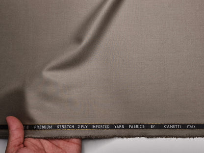 Canetti Italy 2PLY Premium TR Stretched Suiting Fabric (Beige, Plain)