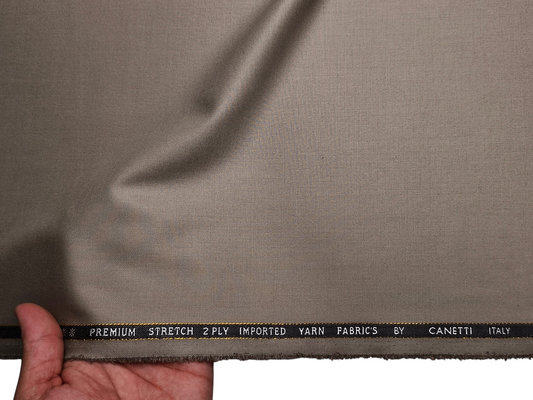 Canetti Italy 2PLY Premium TR Stretched Suiting Fabric (Beige, Plain)