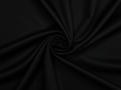 Canetti Italy 2PLY Premium TR Suiting Fabric (Jet Black, Plain)