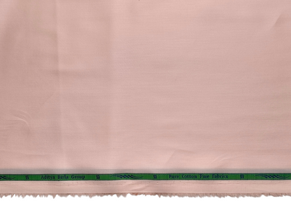 Grasim By Aditya Birla Group 100% Pure Cotton Shirting Fabric (Peach, Plain)