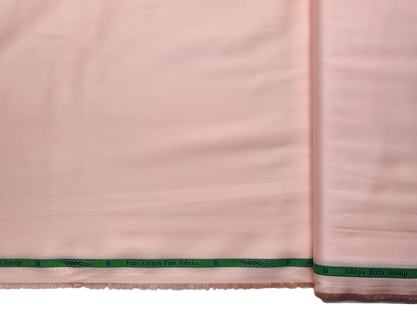Grasim By Aditya Birla Group 100% Pure Cotton Shirting Fabric (Peach, Plain)