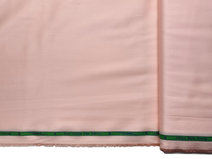 Grasim By Aditya Birla Group 100% Pure Cotton Shirting Fabric (Peach, Plain)