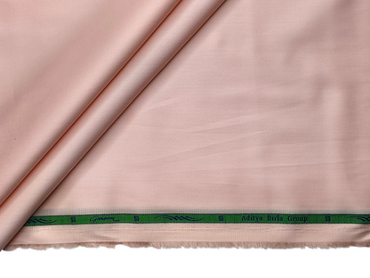 Grasim By Aditya Birla Group 100% Pure Cotton Shirting Fabric (Peach, Plain)