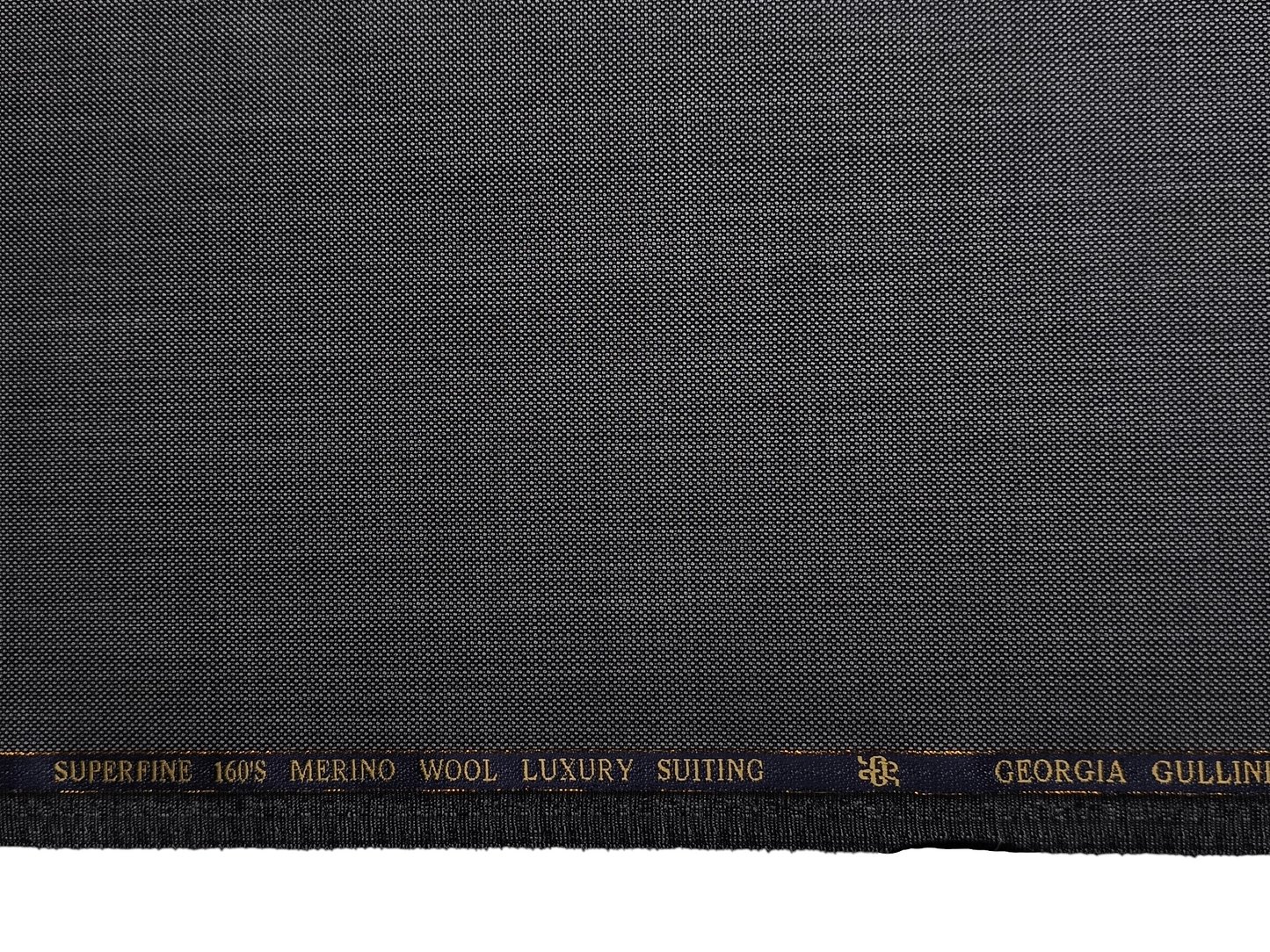 Georgia Gullini Italy Super 160s Wool Blended Premium Suiting Fabric (Grey , Textured)