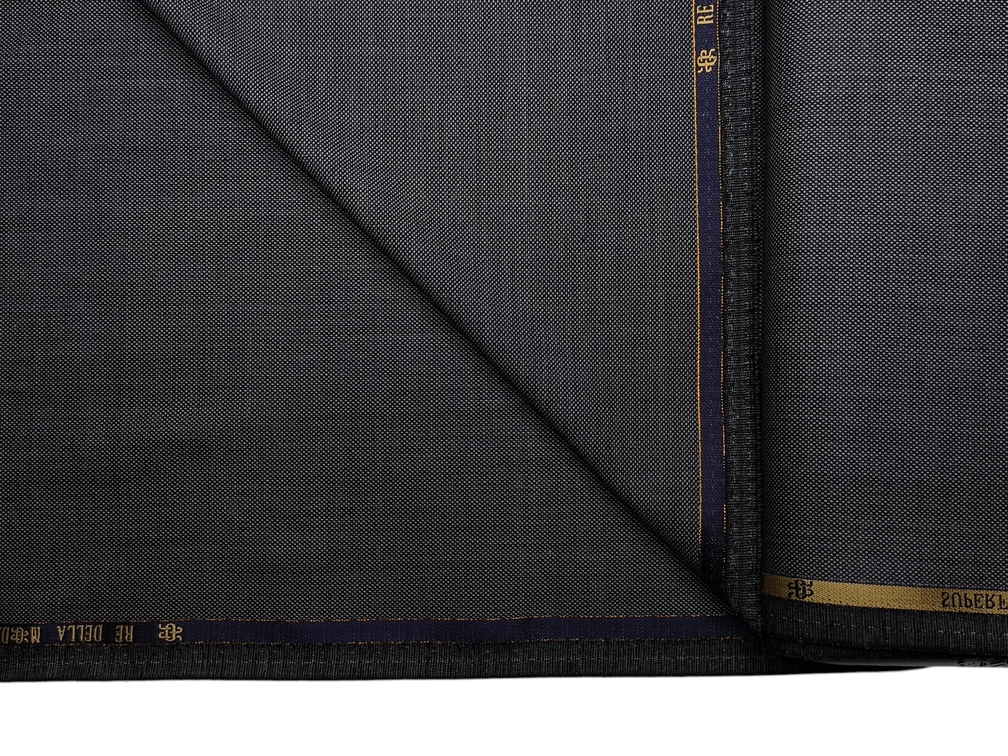 Georgia Gullini Italy Super 160s Wool Blended Premium Suiting Fabric (Grey , Textured)