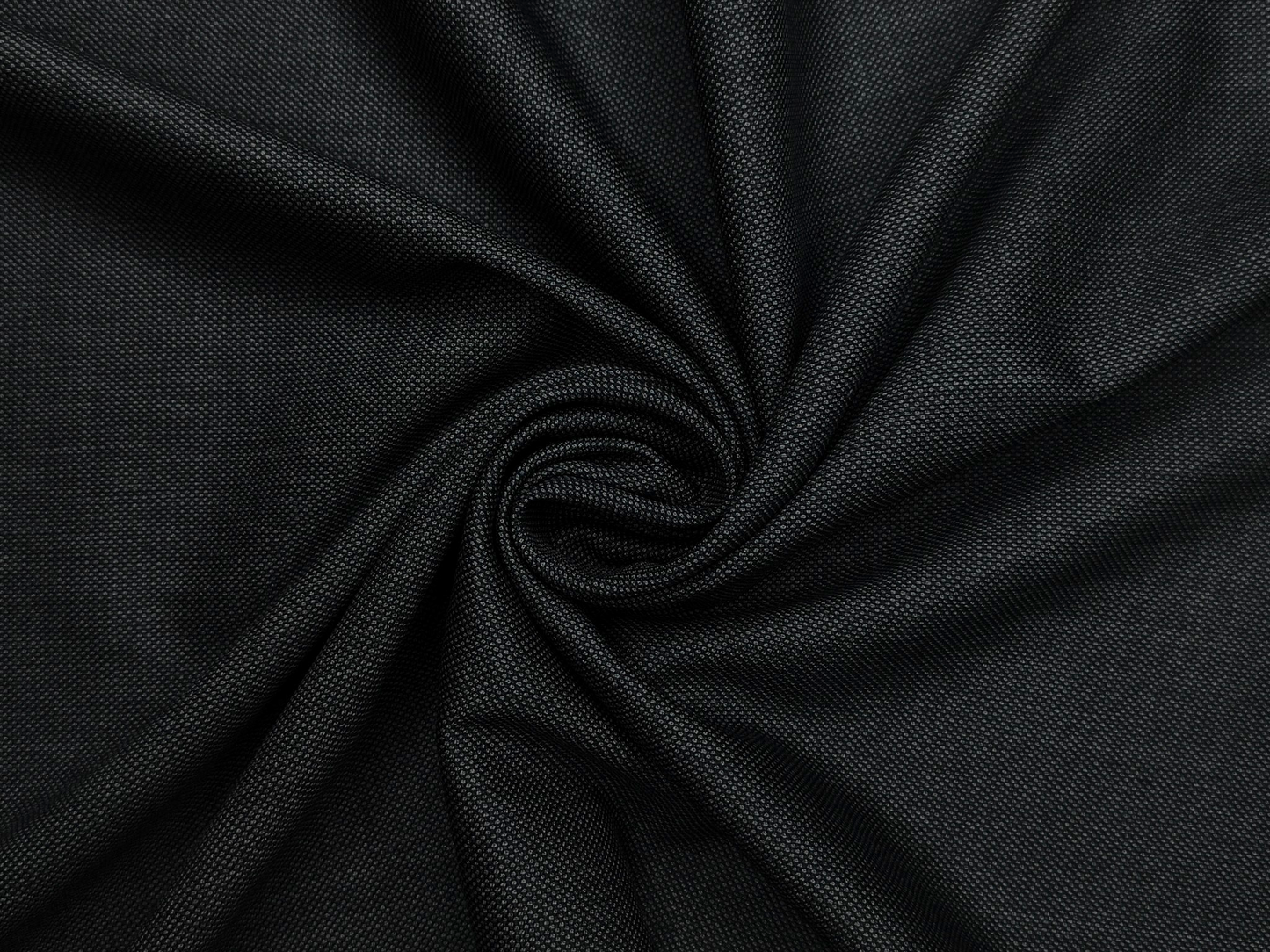 Georgia Gullini Italy Super 160s Wool Blended Premium Suiting Fabric (Dark Grey, Textured)